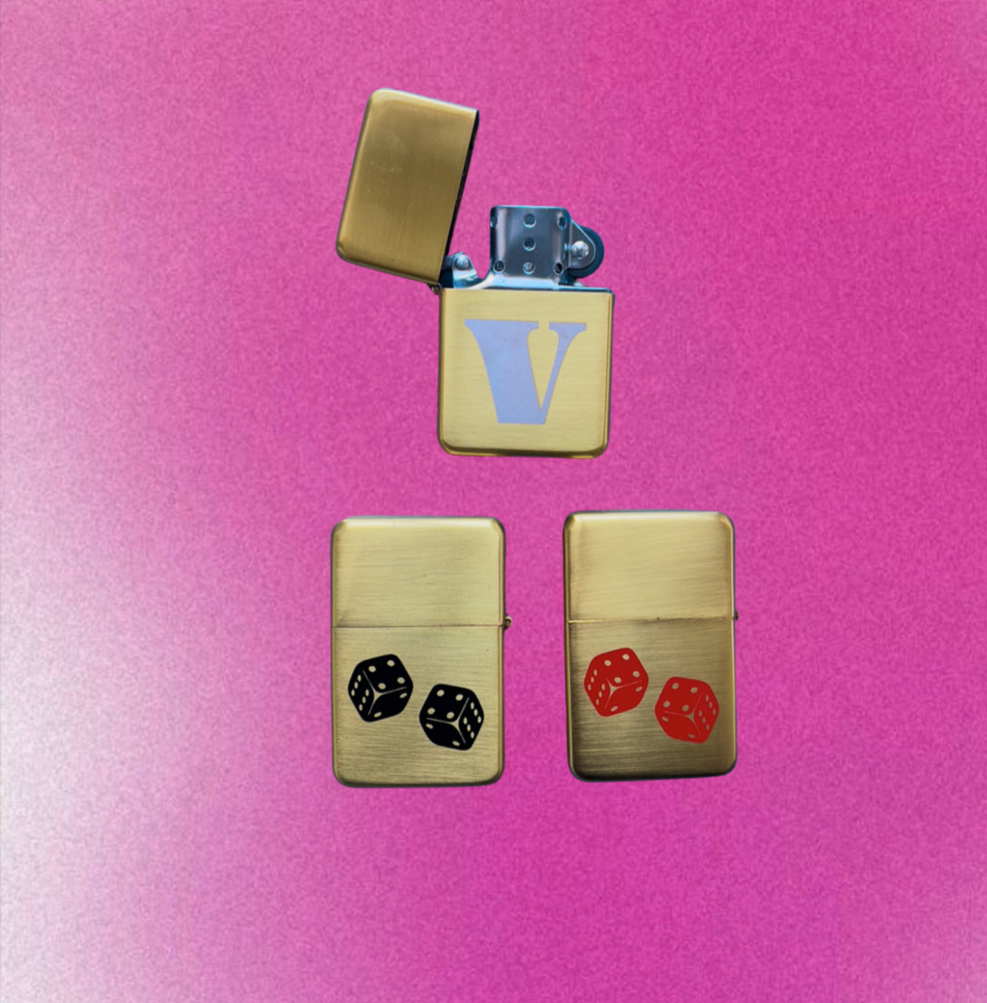 VIKA Gold Dice zippo lighter